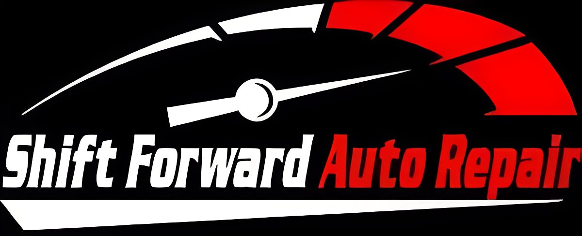 Shift Forward Auto Repair logo with speedometer