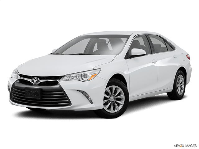 Modern white car profile view