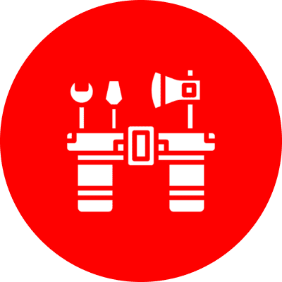 White tool belt illustration