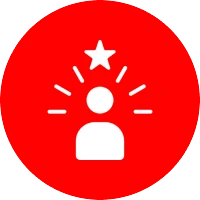 Star above person silhouette icon