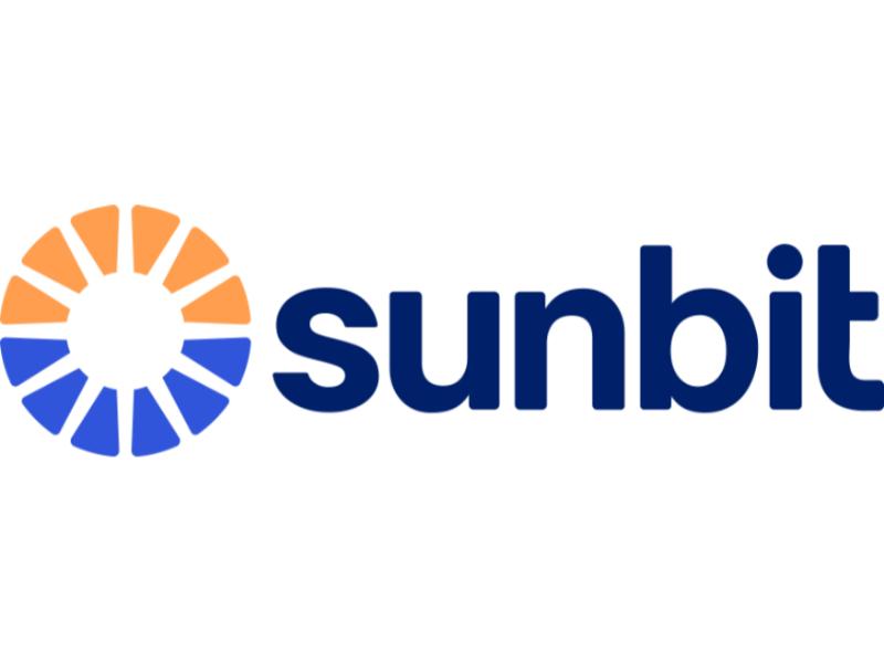 Sunbit logo featuring orange and blue sun
